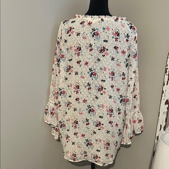 Matilda Jane Cream and Pink Bell Sleeve Blouse B - Picture 7 of 10